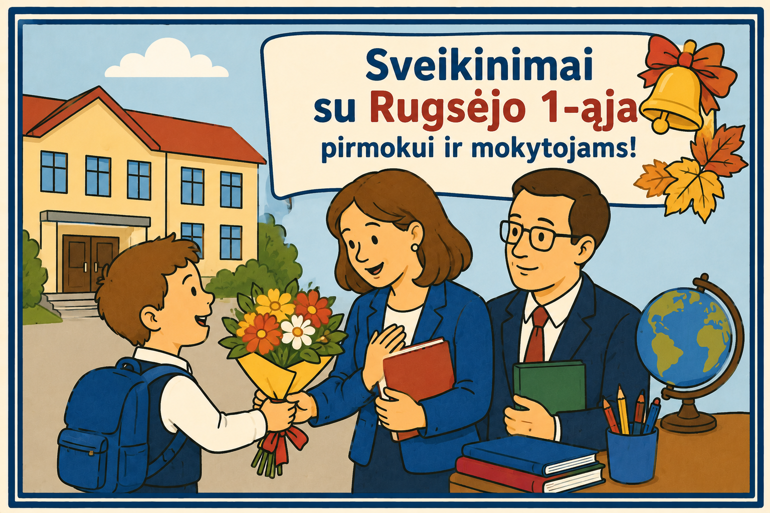 99 sveikinimai su rugsejo 1 aja pirmokui ir mokytojams