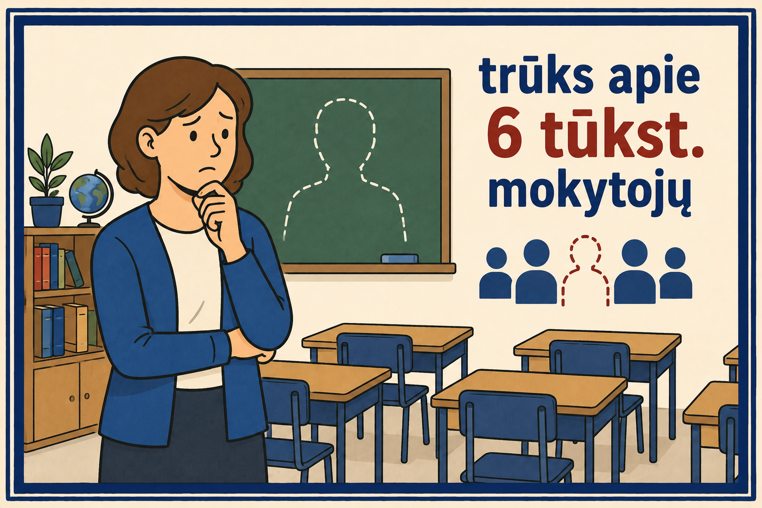 iki 2031 metu mokyklose truks apie 6 tukst mokytoju