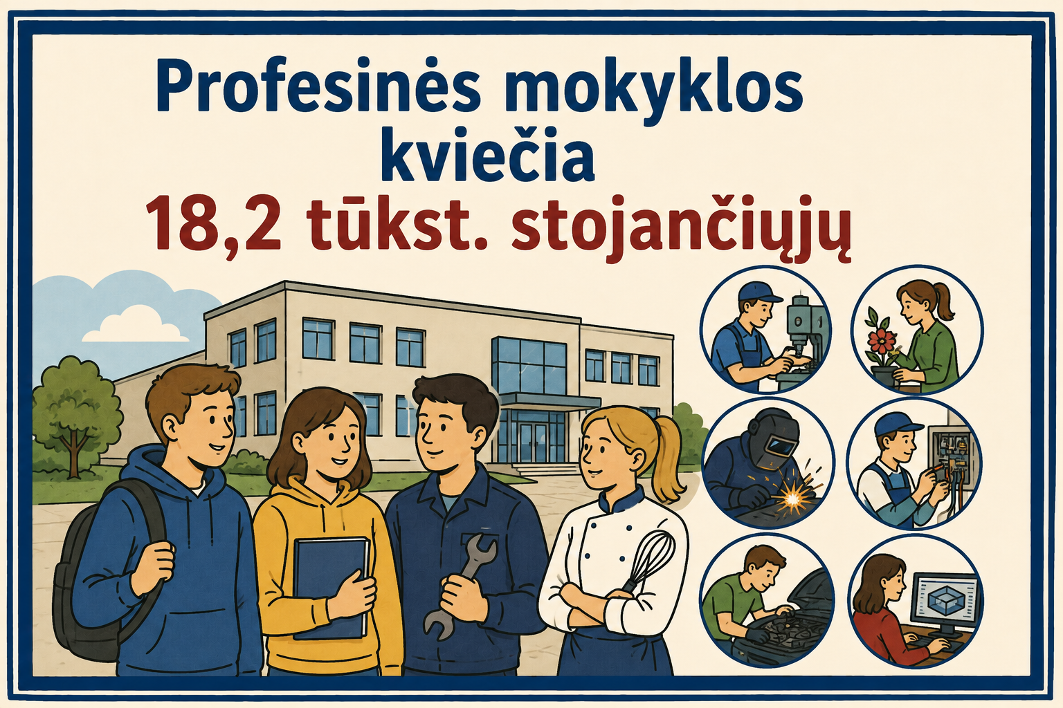 profesines mokyklos kviecia 18 tukst stojanciuju igyti profesija