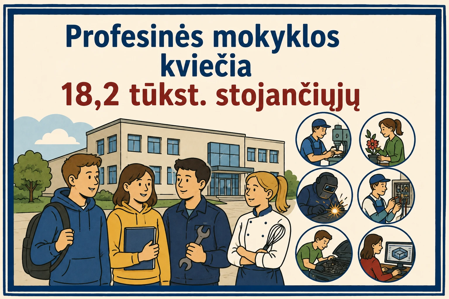 profesines mokyklos kviecia 18 tukst stojanciuju igyti profesija
