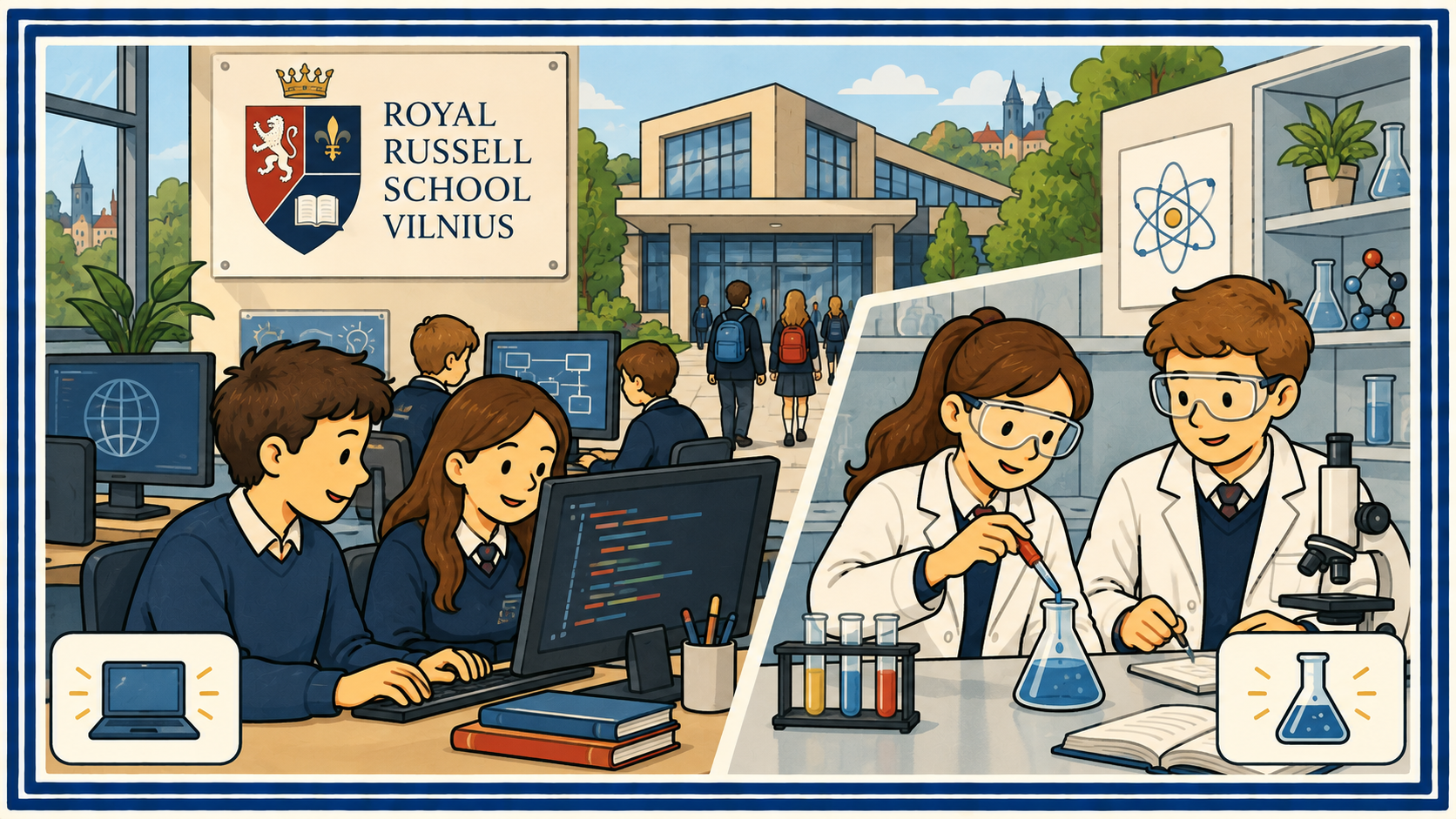 royal russell school vilnius naujus mokslo metus pradeda su nauja it klase ir mokslo laboratorija