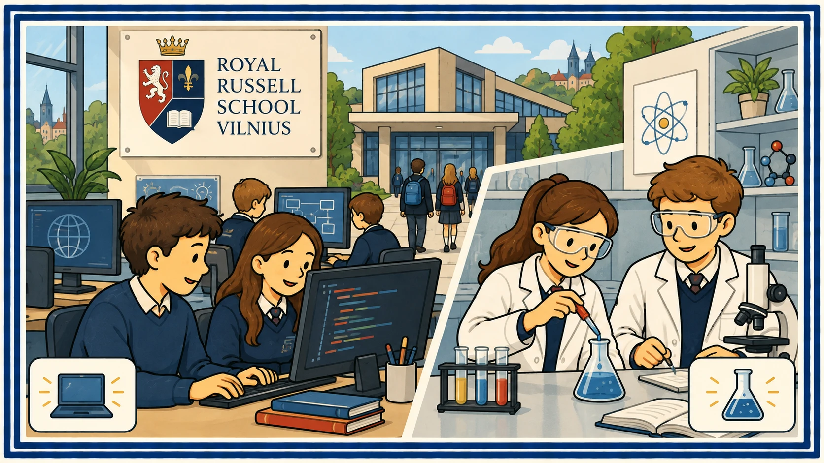 royal russell school vilnius naujus mokslo metus pradeda su nauja it klase ir mokslo laboratorija