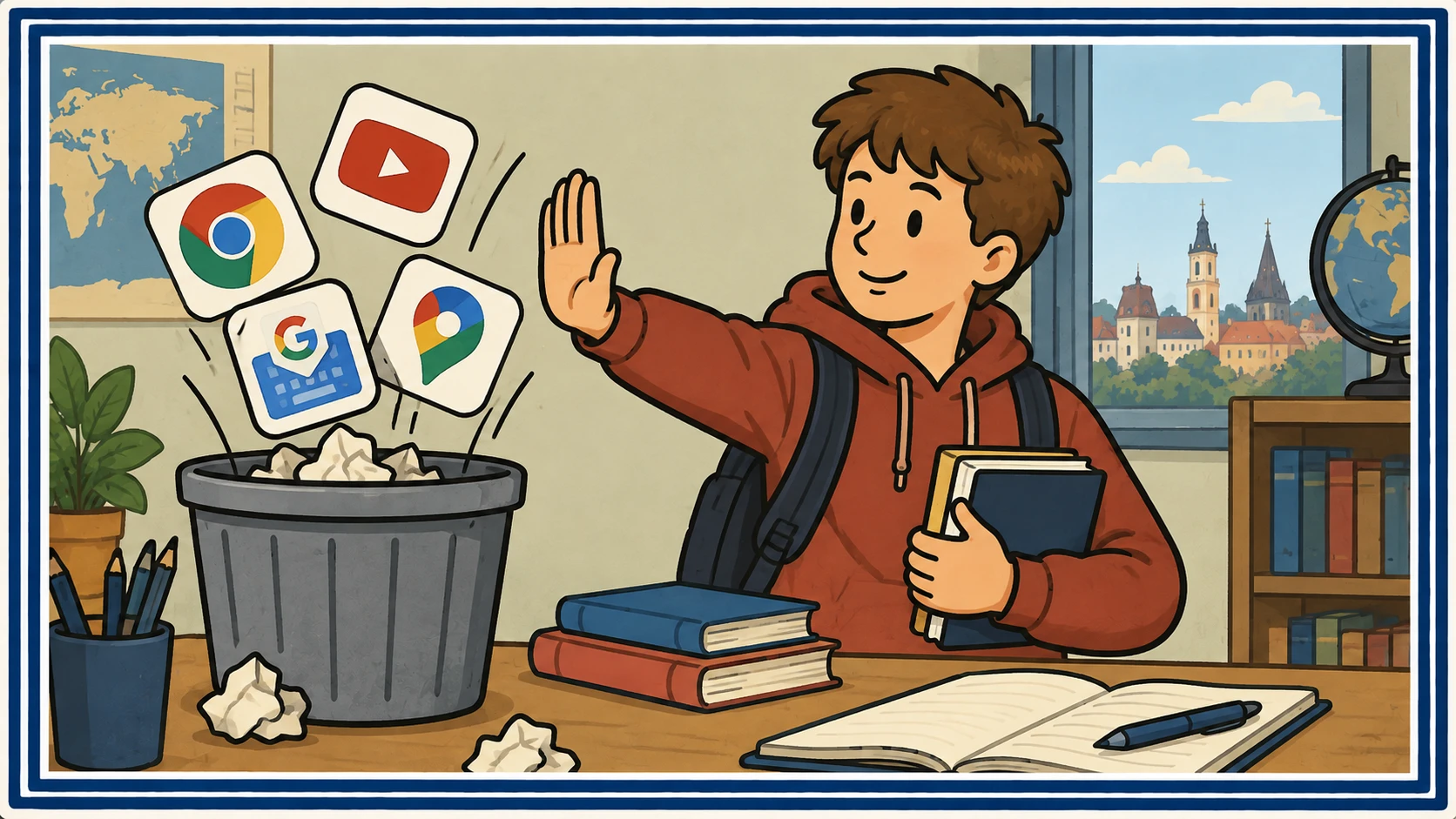 studentas atsisake chrome youtube gboard ir maps pasirinko nemokamas atvirojo kodo alternatyvas